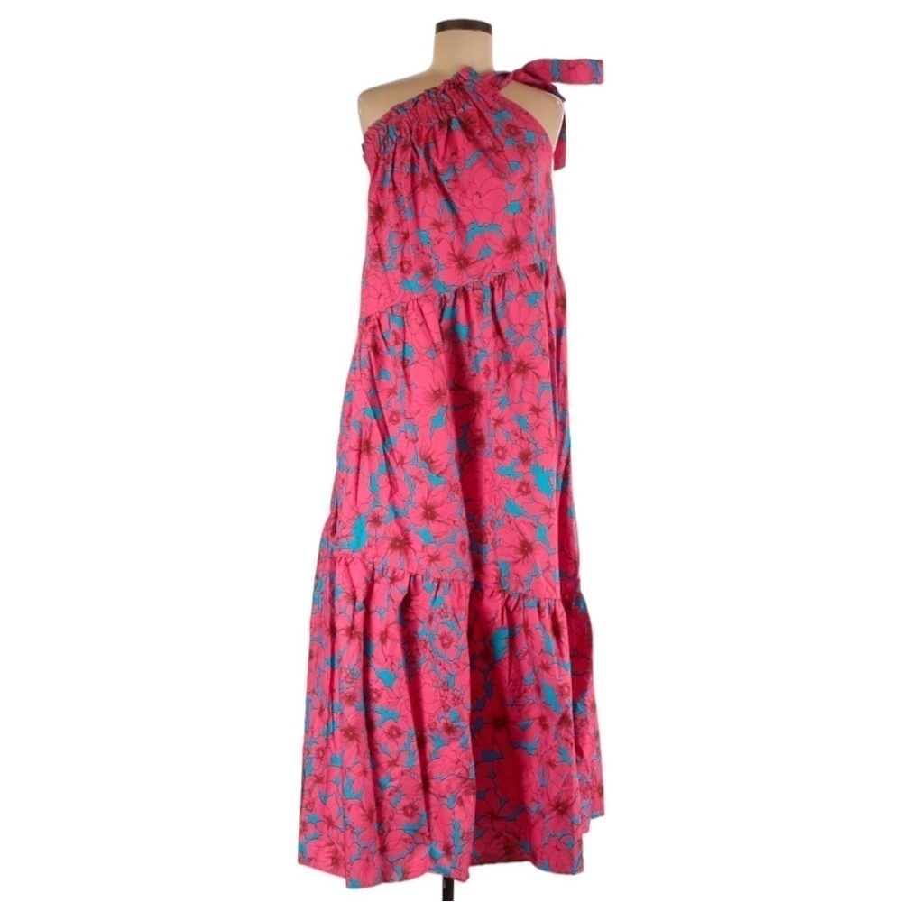 XÍRENA Maisie Tiered Cotton Poplin Maxi Dress M - Picture 3 of 10